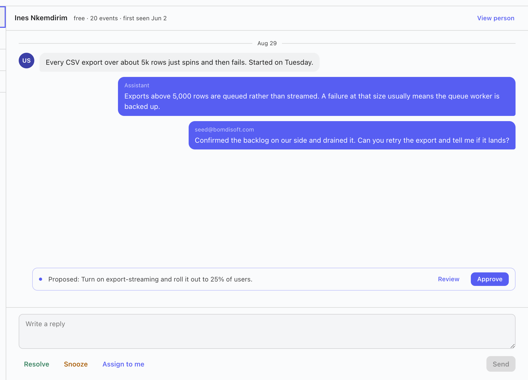 A conversation opened to its turns